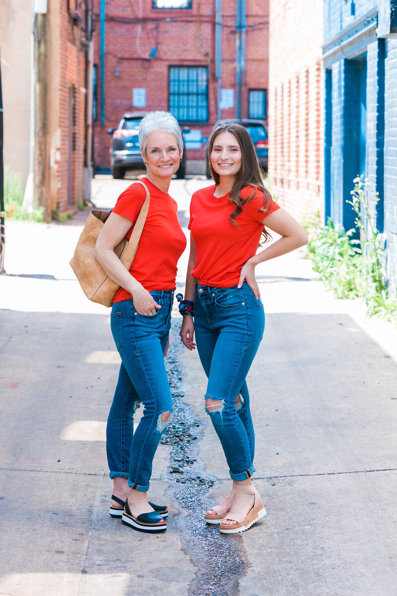 Jane and Margaret in Good Legs Crop by Good American Jeans