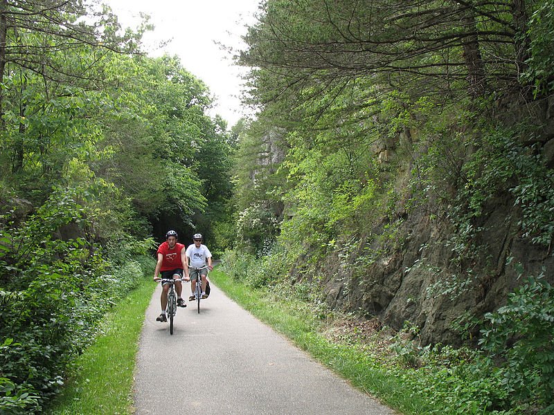 The Root River Trail is a popular activity spot at any time of year.