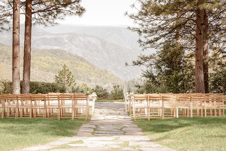 Forest House Lodge outdoor ceremony venue.