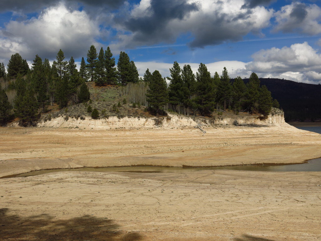 Boca Reservoir near Truckee showing effects of the ongoing drought.