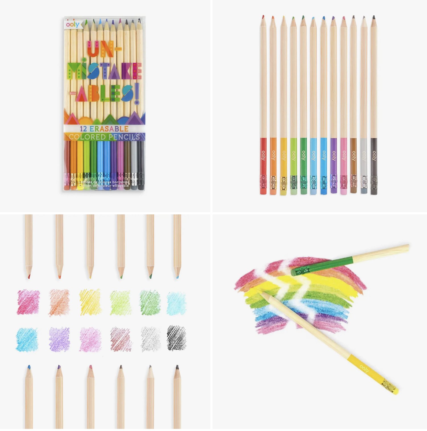 UNMISTAKEABLES ERASABLE COLORED PENCILS, FREE SHIPPING