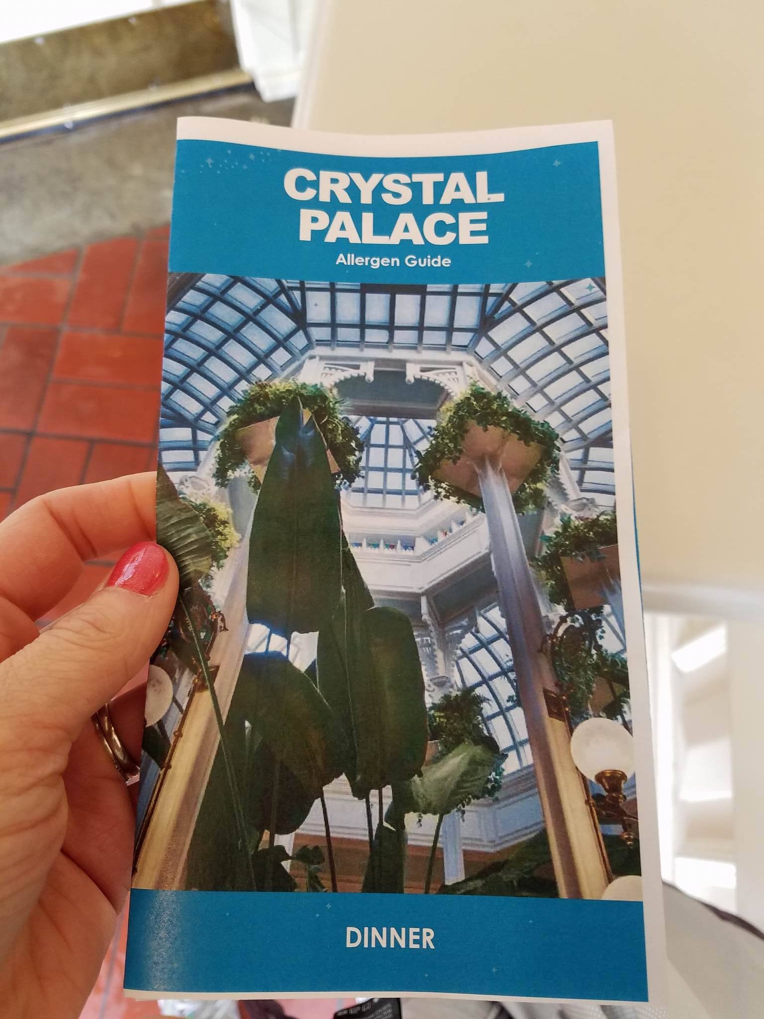 Crystal Palace Dinner Allergen Guide