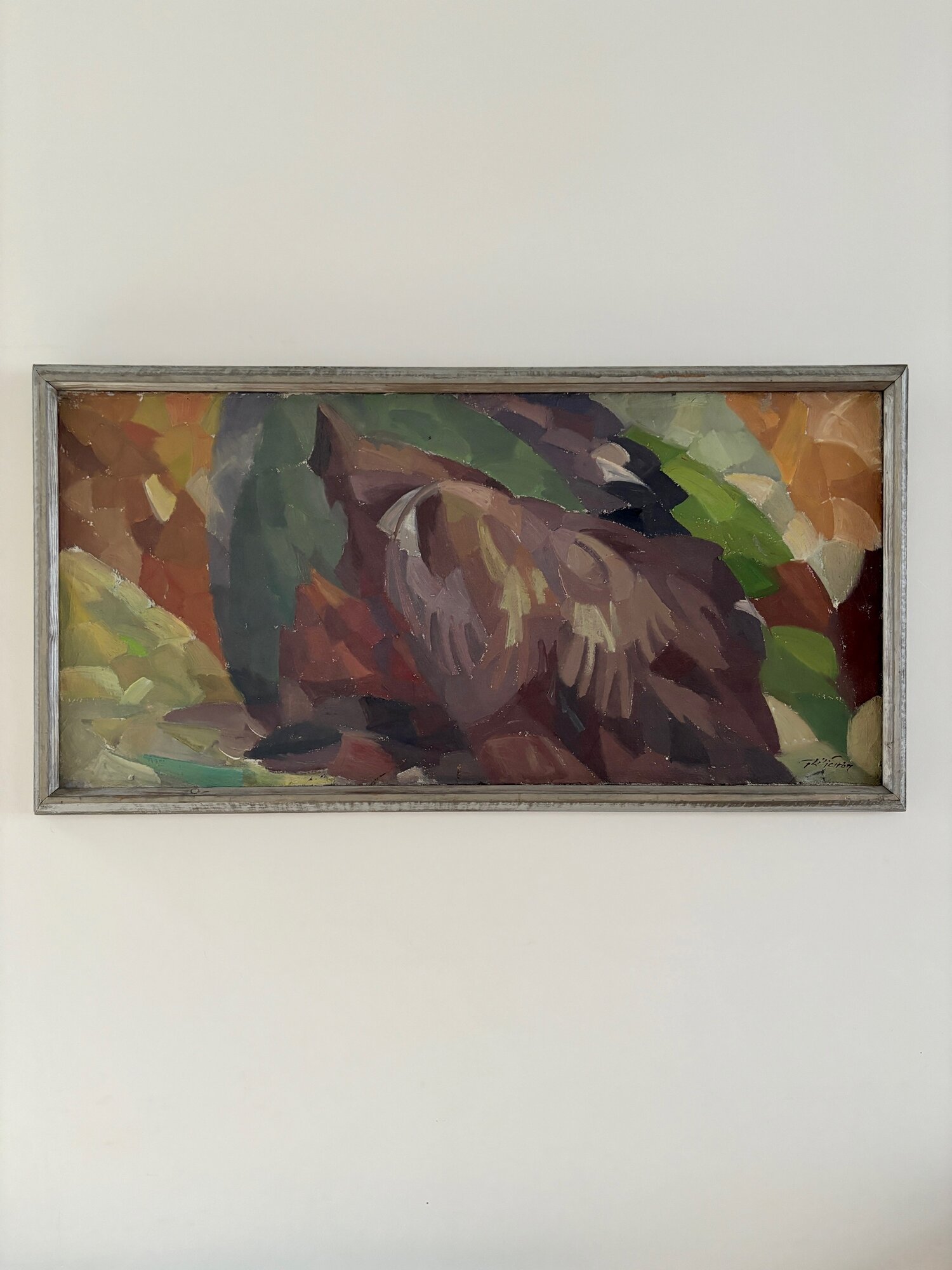 Large Swedish oil on canvas, framed — McIntosh & Light