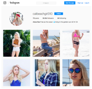 Fake Instagram Account Caligirl310