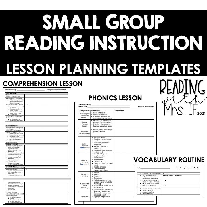 How do I plan for small group reading instruction? — Reading with Mrs. IF