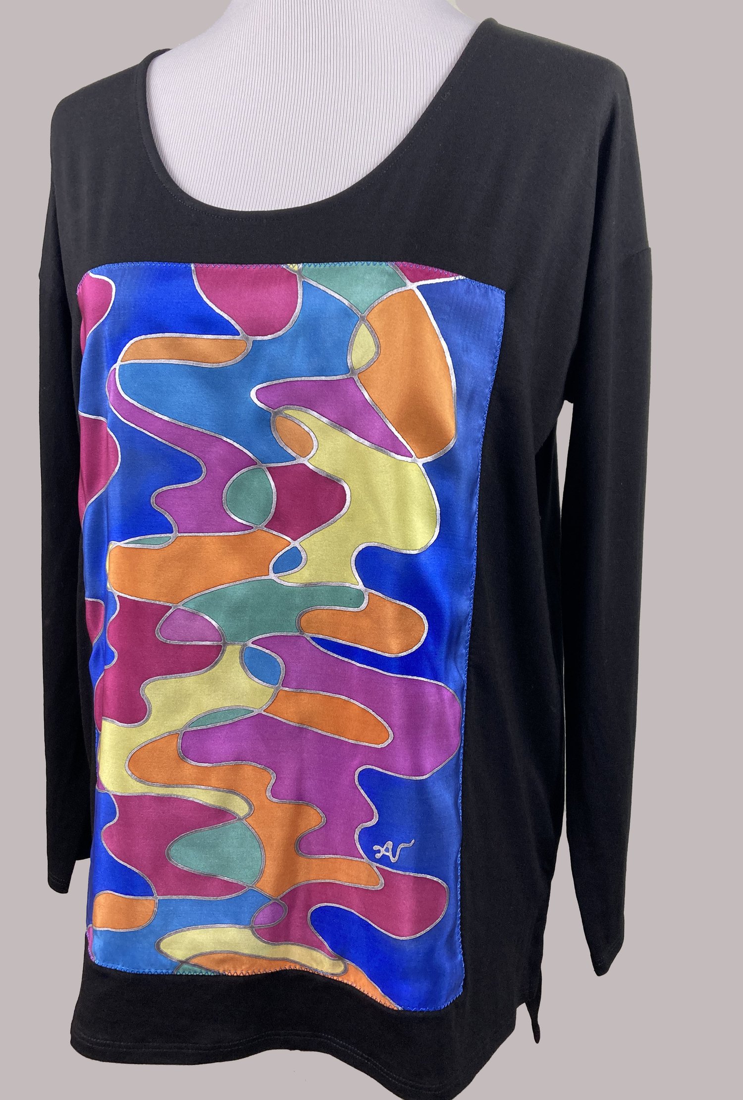 abstract geometry tshirt — Silk Art Closet