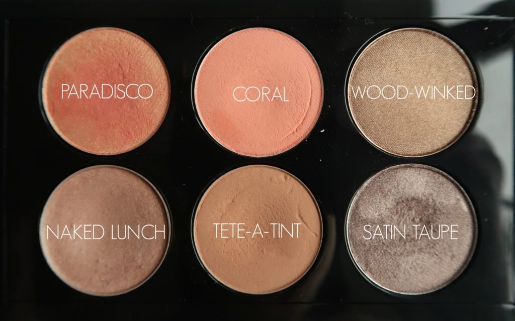 MAC PALETTE COLLECTION EYESHADOW SWATCHES