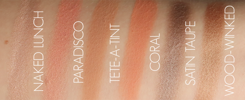 MAC SPRING CORAL EYESHADOW SWATCHES