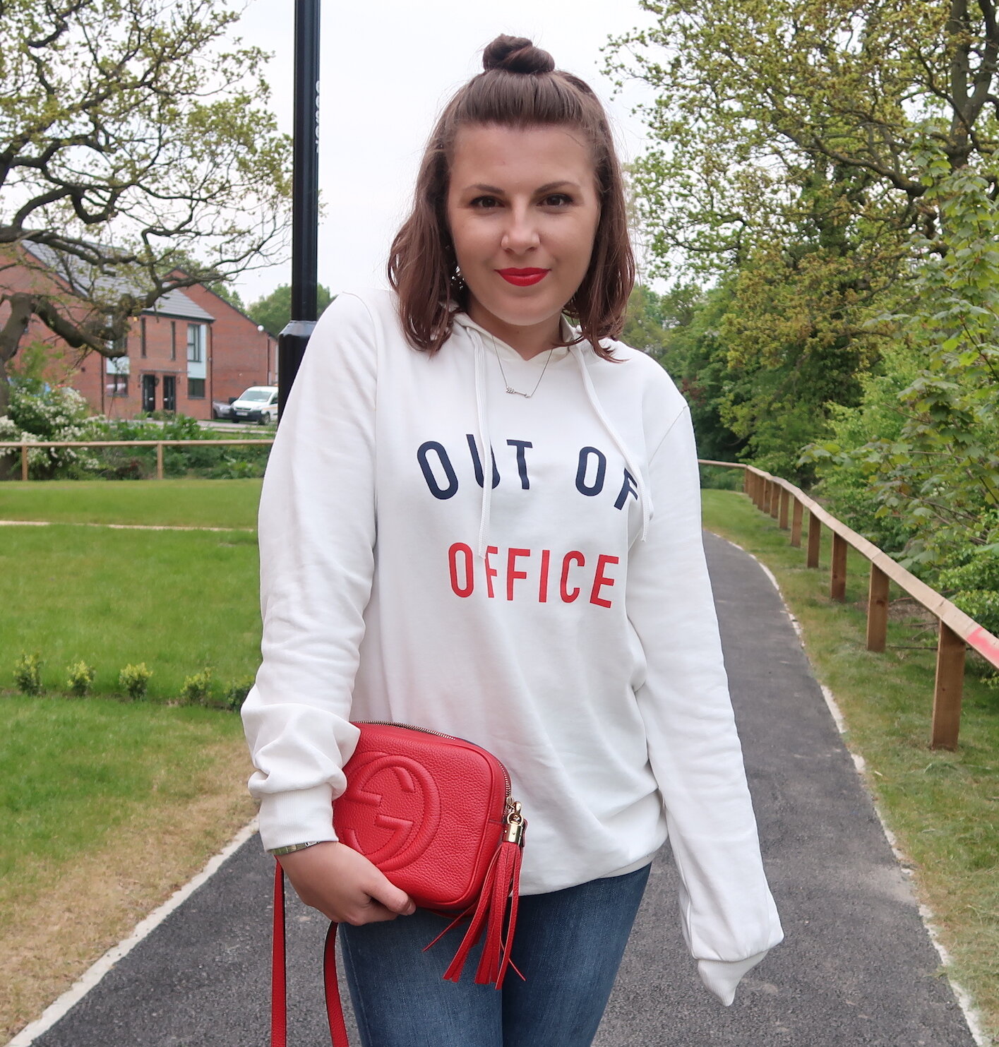NEXT OUT OF OFFICE HOODIE GUCCI SOHO DISCO RED YSL ESPADRILLE DUPE