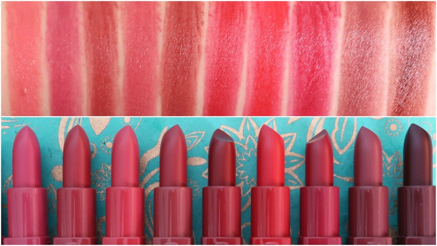bobbi brown crush lipstick swatches reds