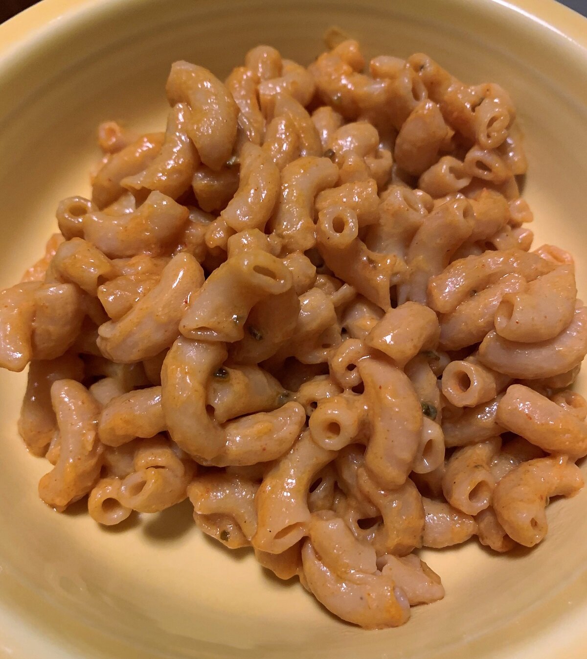 a bowl of Modern Table's southwest vegan macaroni and cheese