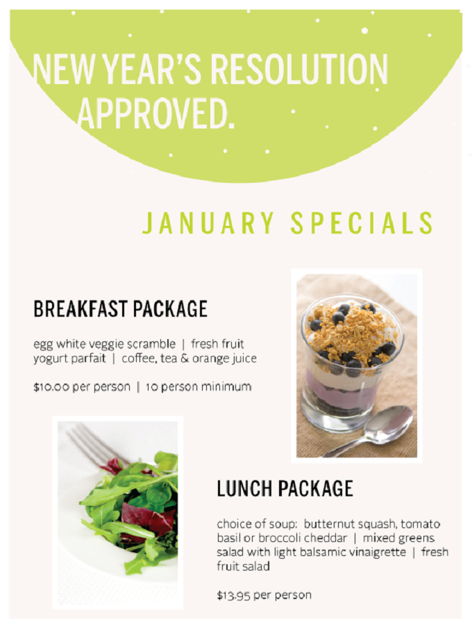 BG Events and Catering January Specials
