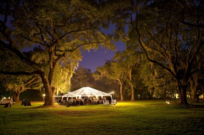 outdoor tent for a green event