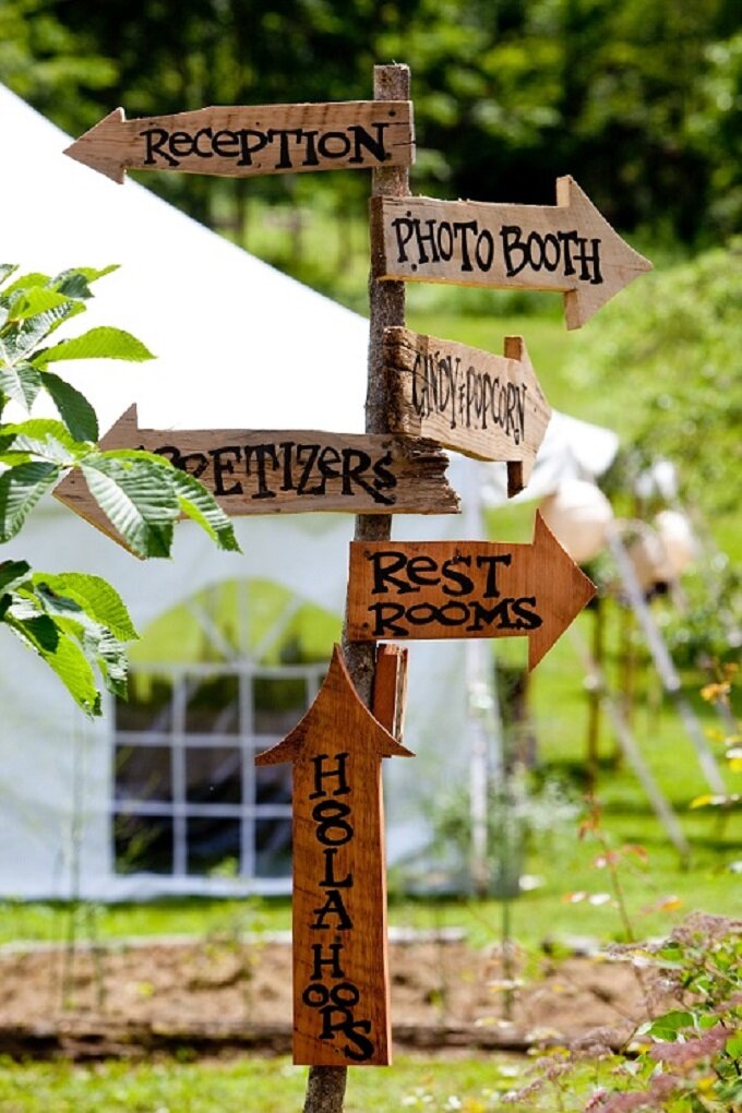 outdoor wedding signs