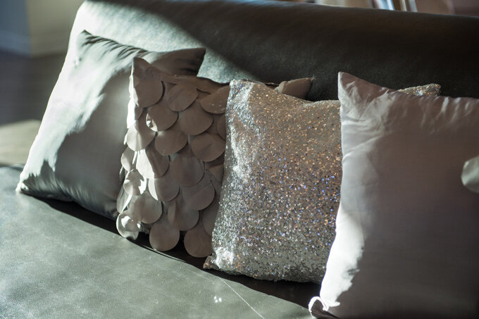 25th Anniversary Gorgeous Silver Pillows