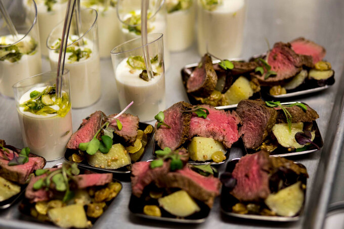Mini medallions of beef appetizers