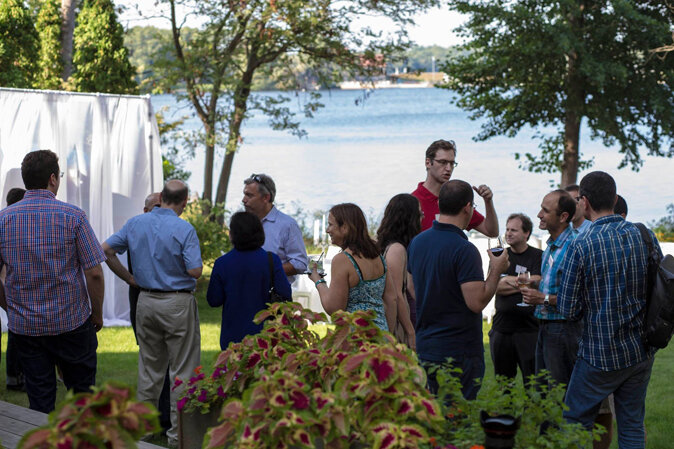 guests enjoying an outside event in Boston