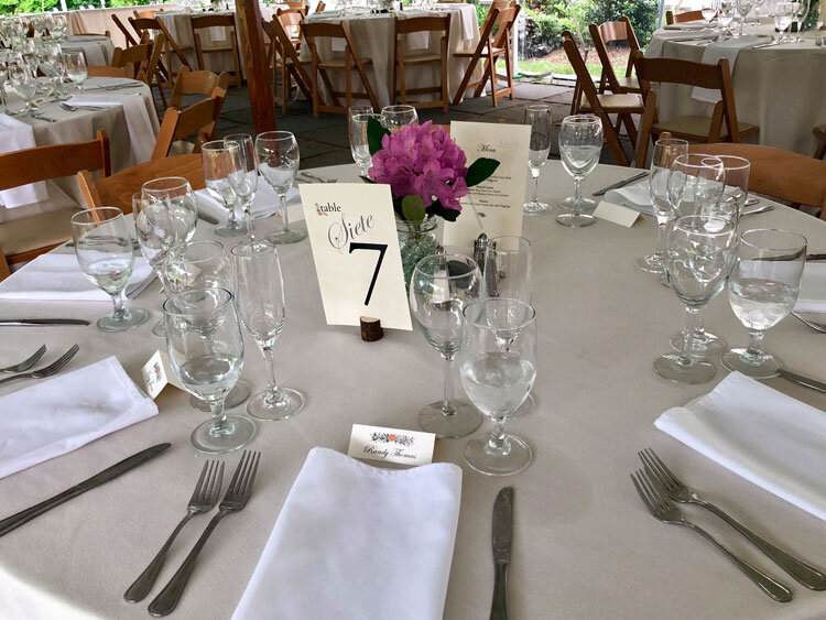Table Setting at Outdoor Wedding Reception