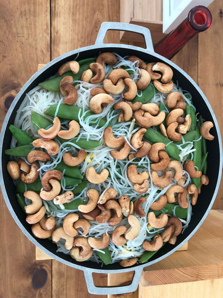 Cashew and glass noodle salad