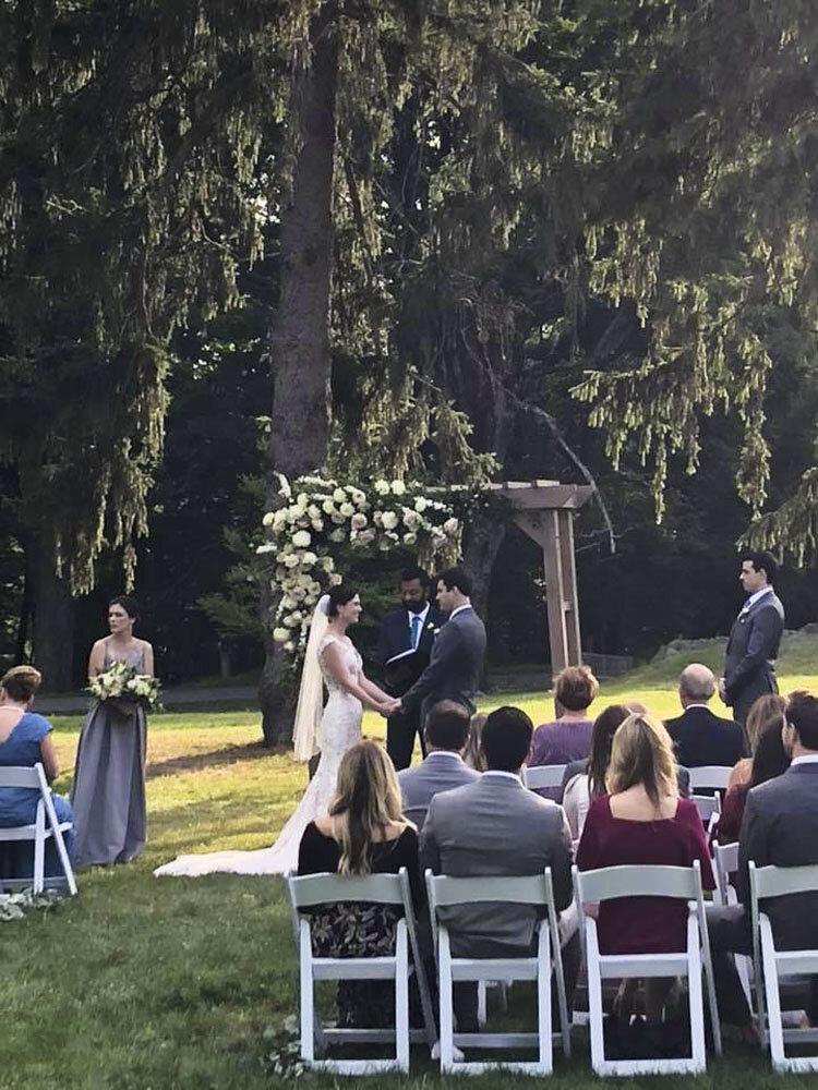 Outdoor Wedding Ceremony at deCordova Sculpture Park & Museum 