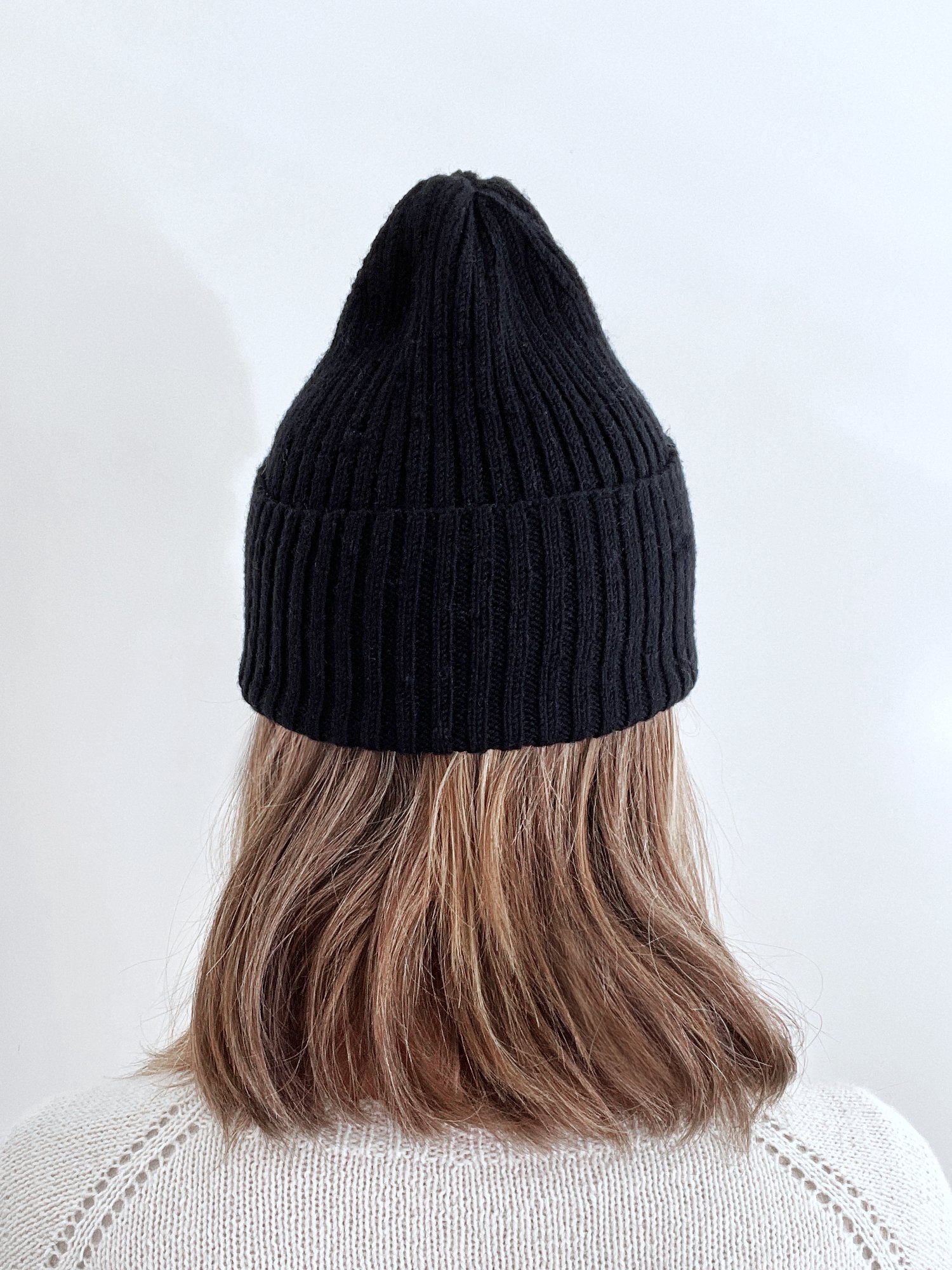 The Basic Double Rib Beanie knitting pattern in 4 yarn weights