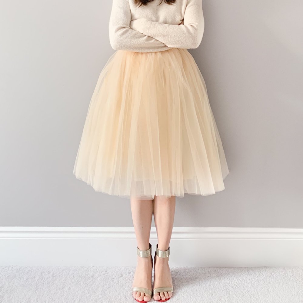 Signature Tulle Skirt   Latte Beige   BLUISH   Canada — Tulle shop