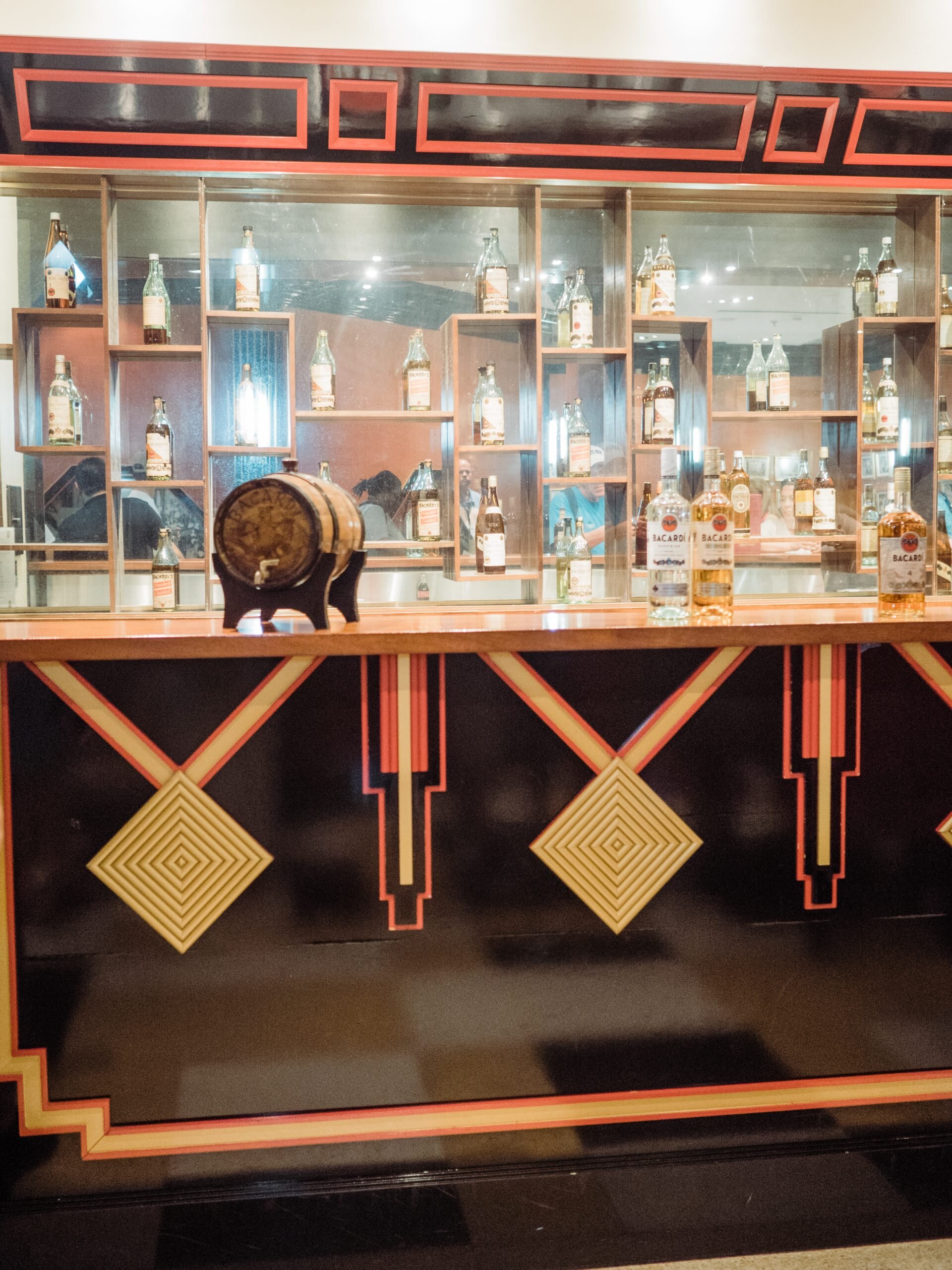 1920s rum bar with glass