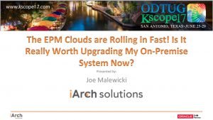 The EPM Clouds are Rolling in Fast! Is It Really Worth Upgrading My On-Premise System Now?