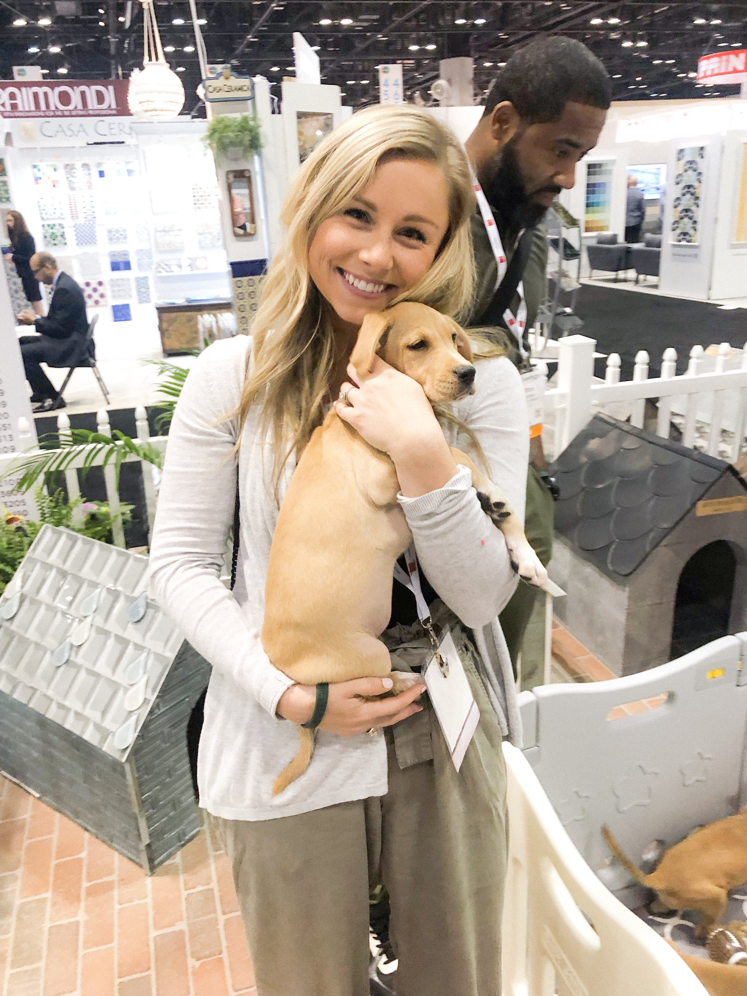 &amp; there were puppies!! Tile Council of North America does a great exhibit every year where they have members create dog houses that will be donated to local animal shelters AND they have puppies on site that you can adopt!