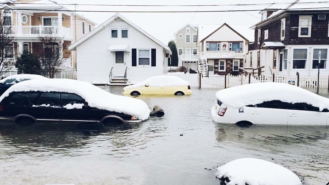 that's my beautiful white prius, under water. RIP, Penny.