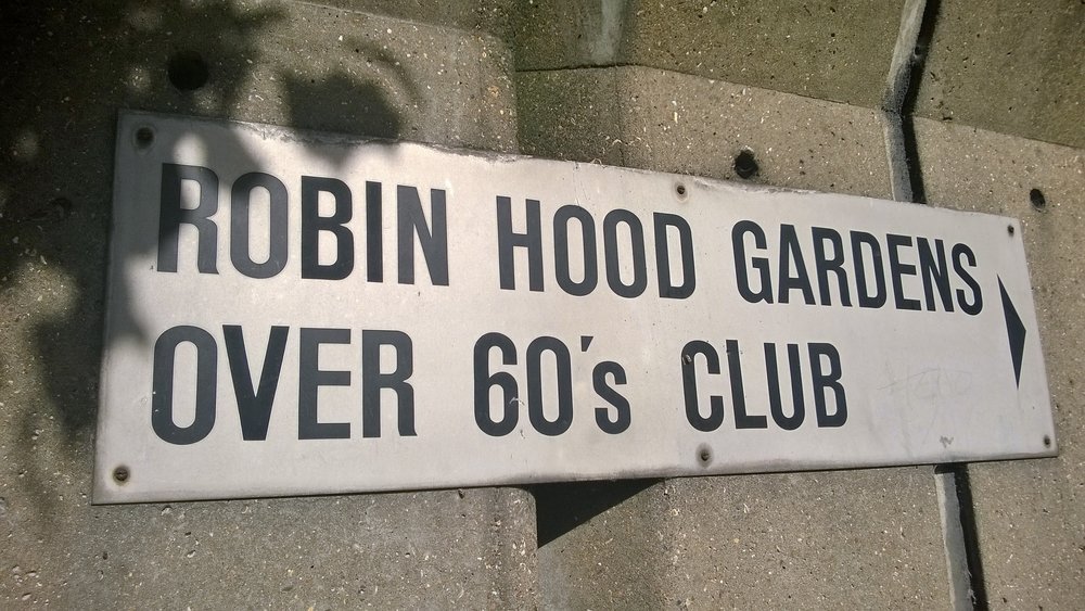 Over 60s Club sign.