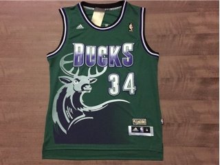Classic Ray Allen #34 Milwaukee Bucks Basketball Jerseys Stitched Green 