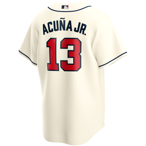 مجفف الشعر الكيرلي Atlanta Braves 13 Ronald Acuna Jr. Cream Flexbase Authentic Collection Stitched Baseball Jersey معجون اطفال