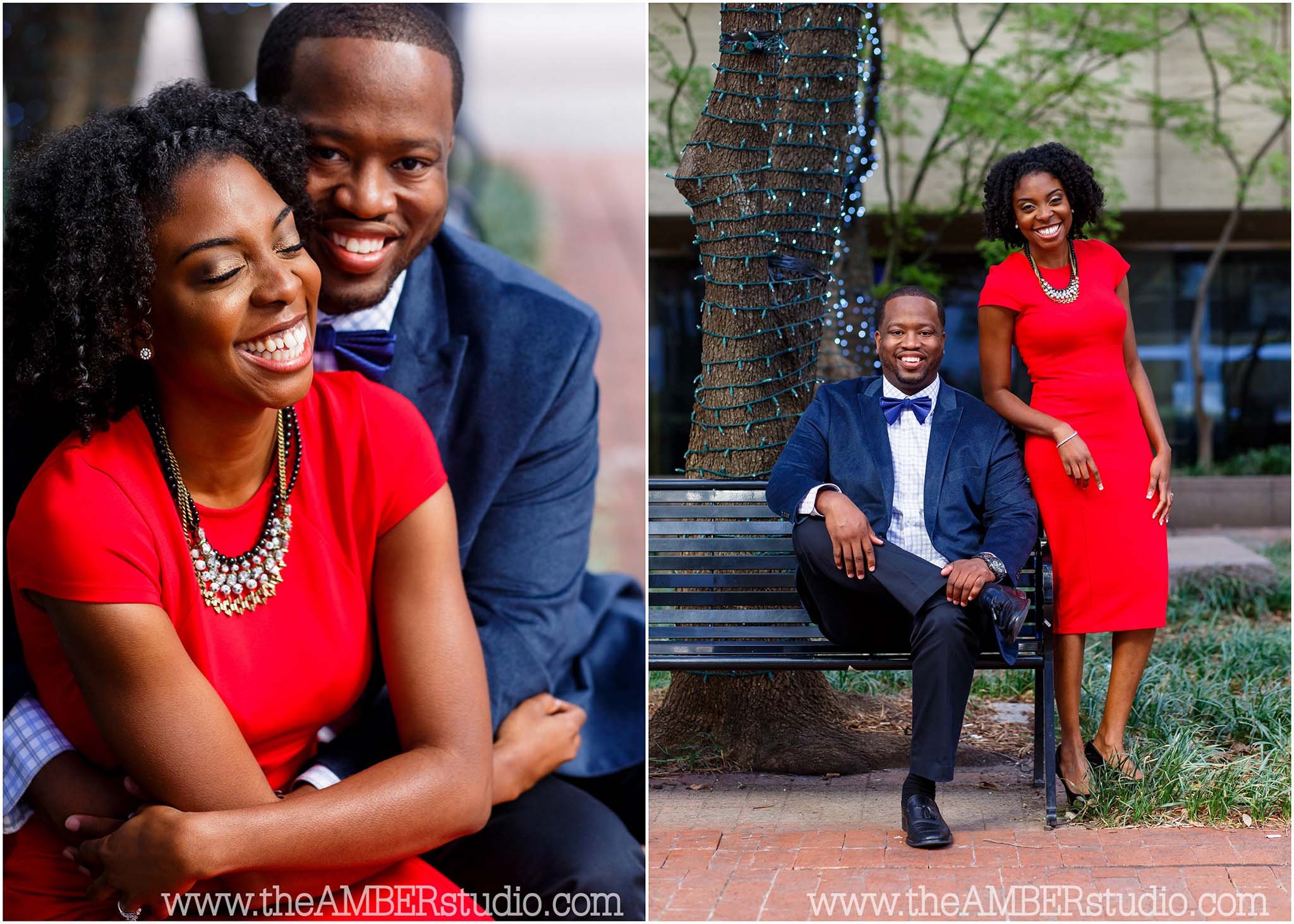 black-dallas-wedding-photographer-engagement-photos-downtown-margaret-hunt-bridge-natural-hair-african-american-couple-red-dress-bride-groom0009
