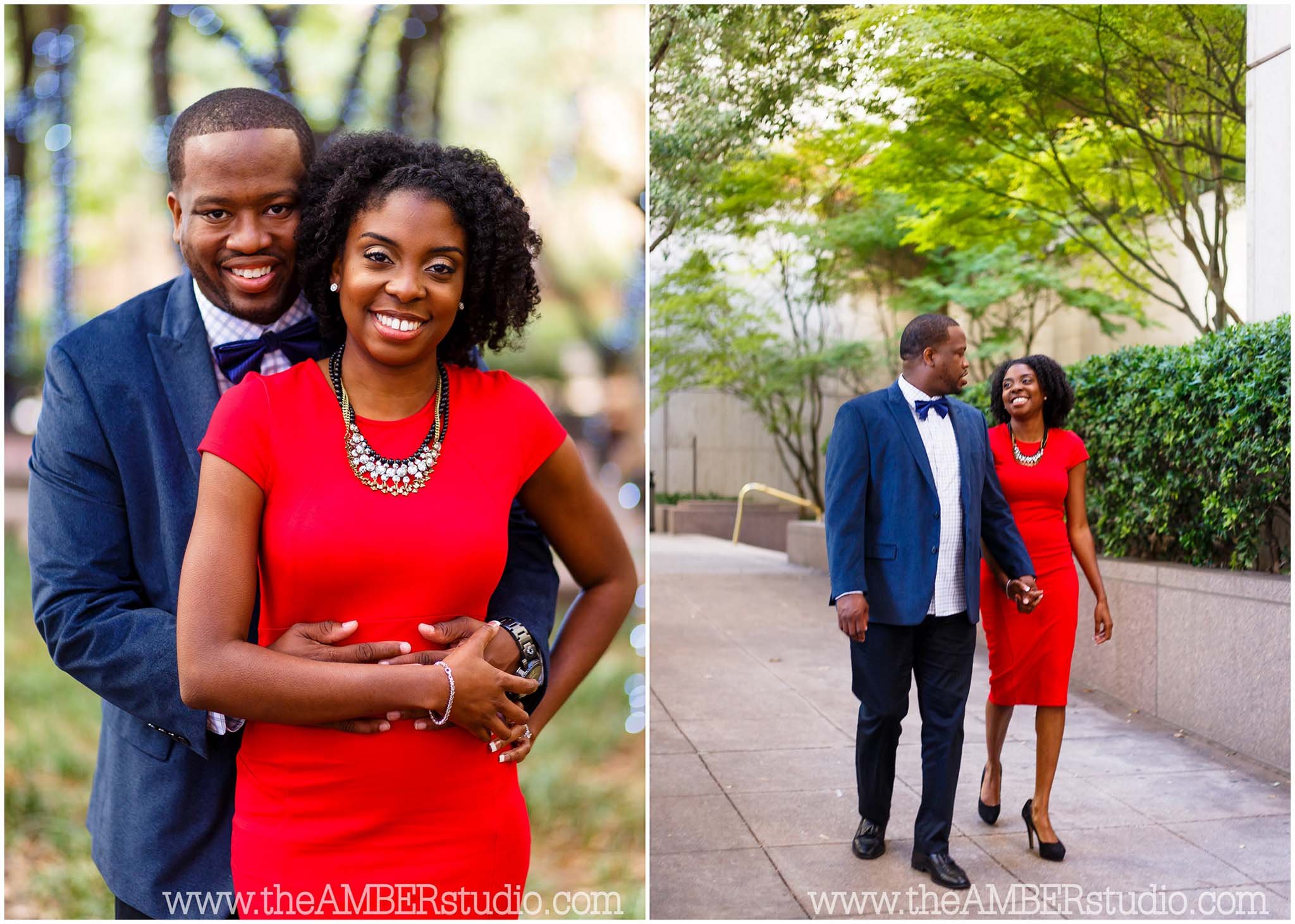 black-dallas-wedding-photographer-engagement-photos-downtown-margaret-hunt-bridge-natural-hair-african-american-couple-red-dress-bride-groom0013