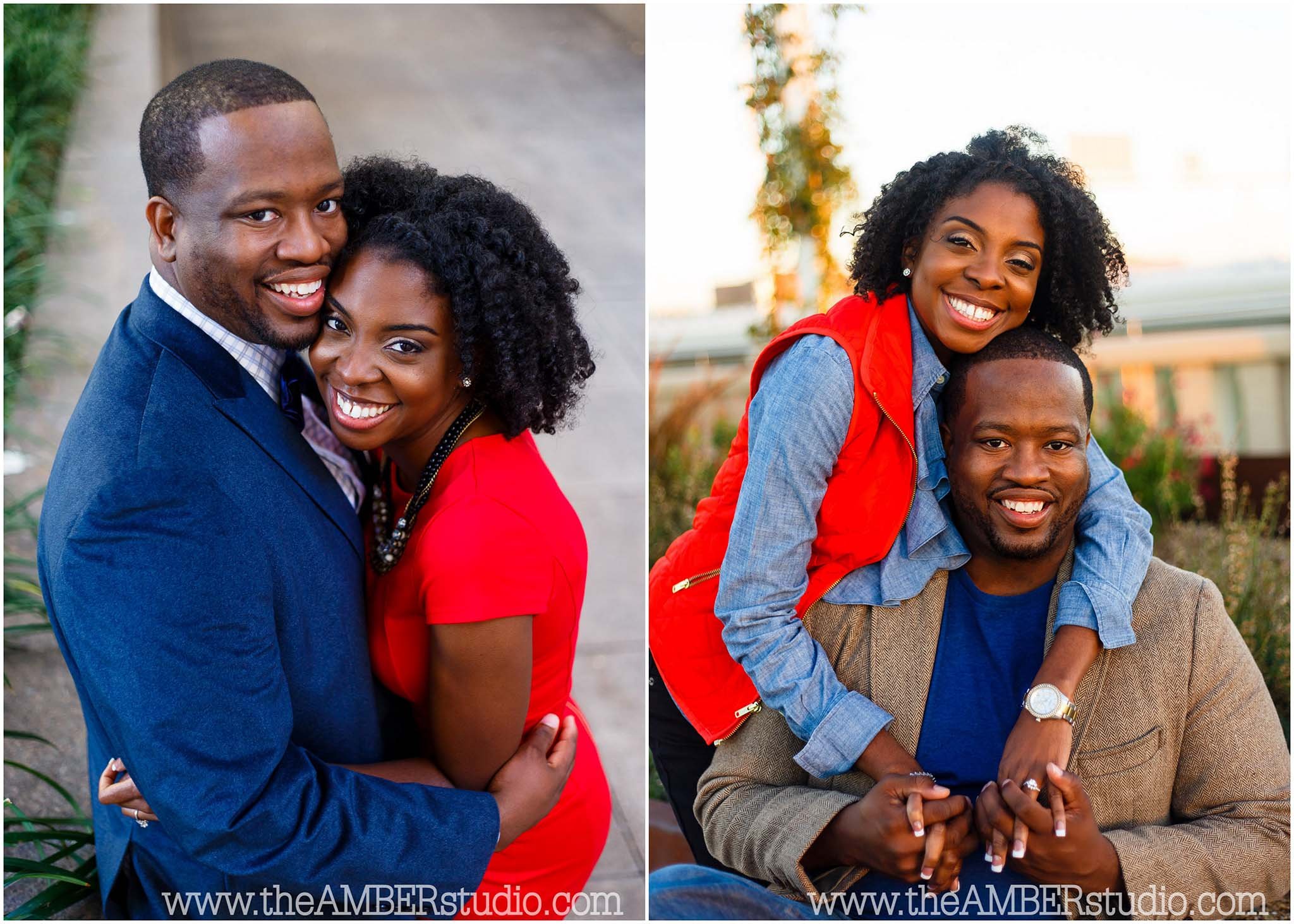 black-dallas-wedding-photographer-engagement-photos-downtown-margaret-hunt-bridge-natural-hair-african-american-couple-red-dress-bride-groom0015