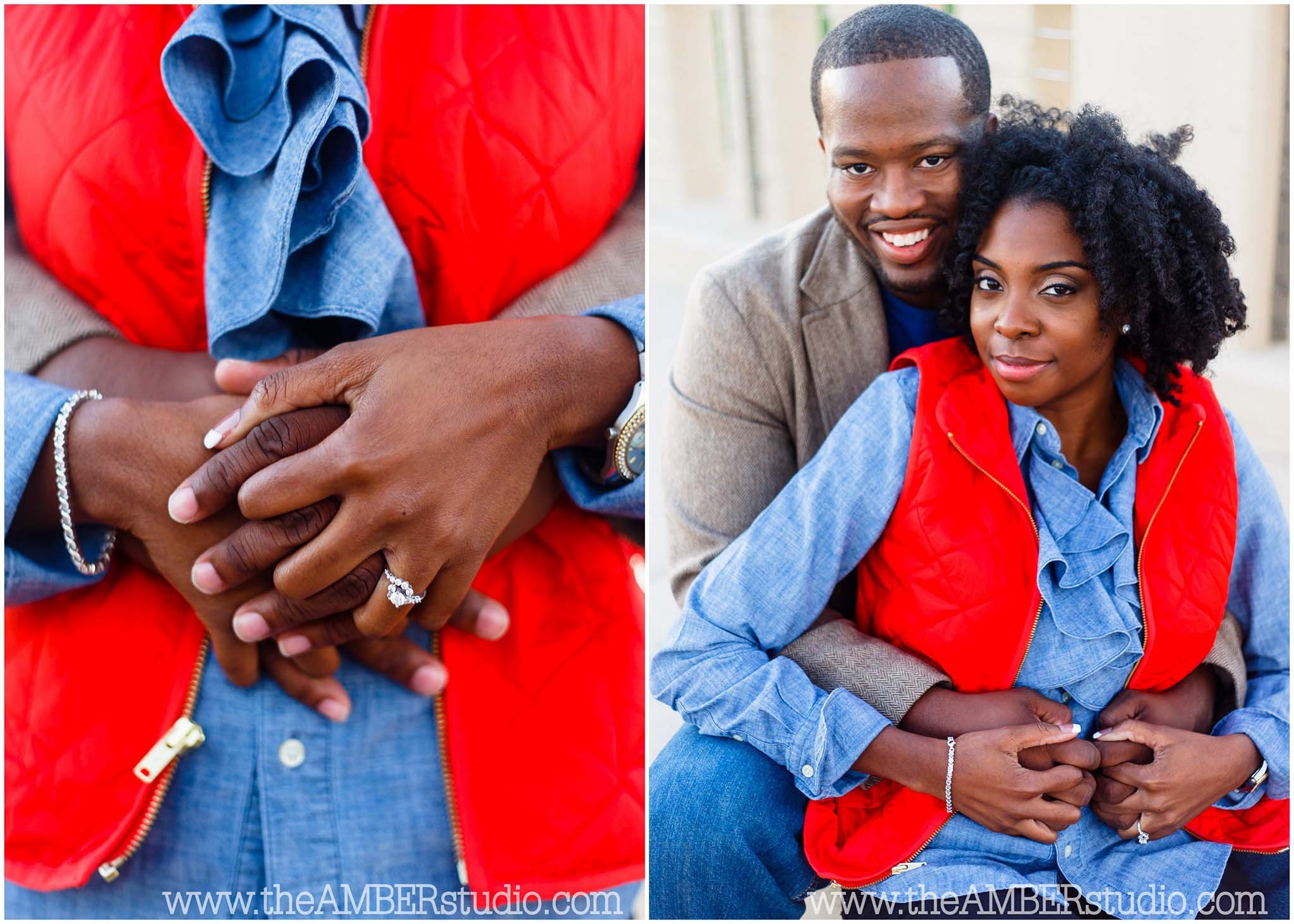 black-dallas-wedding-photographer-engagement-photos-downtown-margaret-hunt-bridge-natural-hair-african-american-couple-red-dress-bride-groom0017