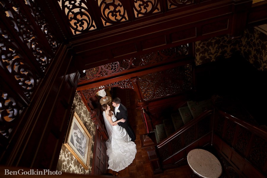 Bride and groom portraits at the Austin Womens Club