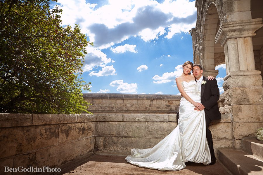 Bride and groom portraits at the Austin Women's Club