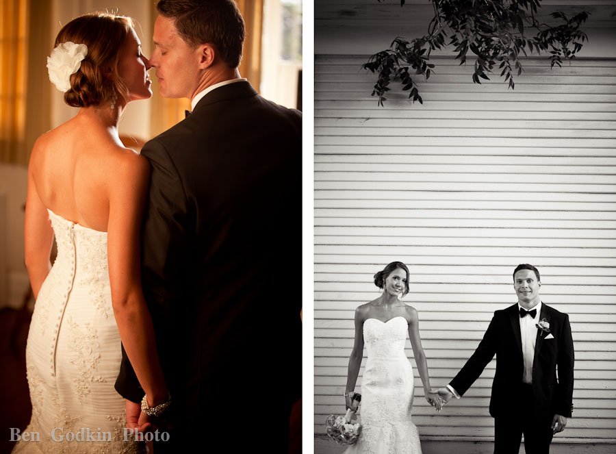 bride and groom portraits at the allan house