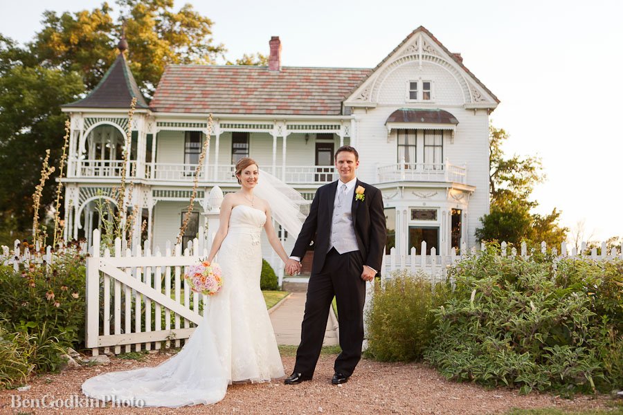 Bride and Groom portrait at the Barr Mansion