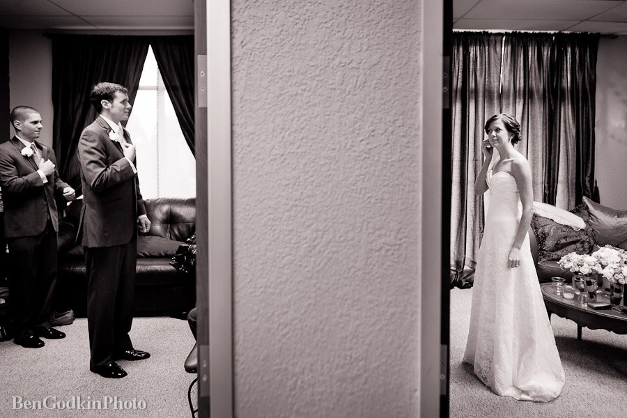 Bride getting ready for wedding ceremony at The Terrace Club