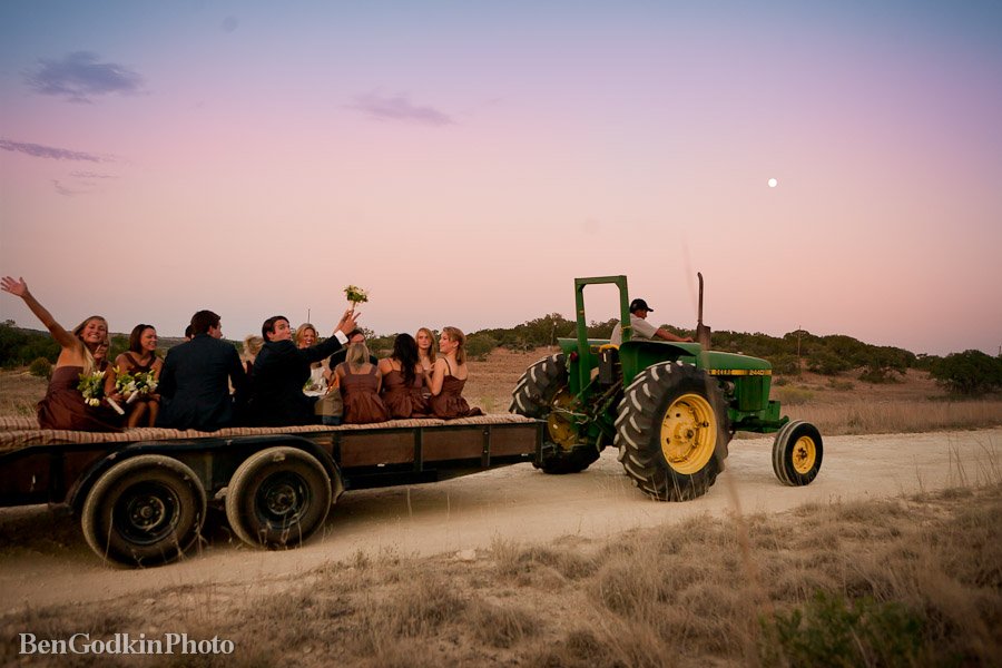 red corral ranch hay ride wedding