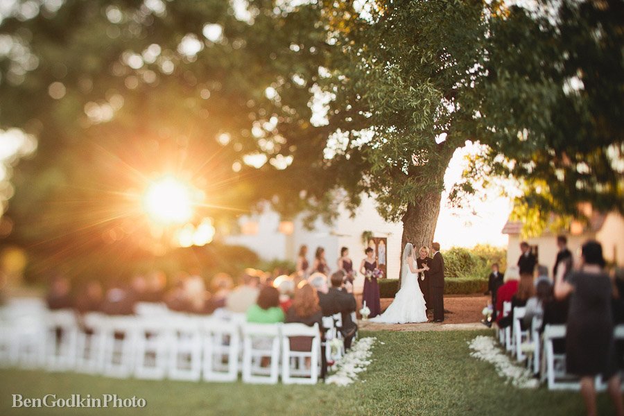 sunset wedding at the barr mansion