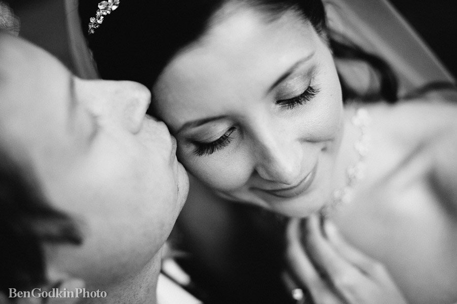 bride and groom close up portrait