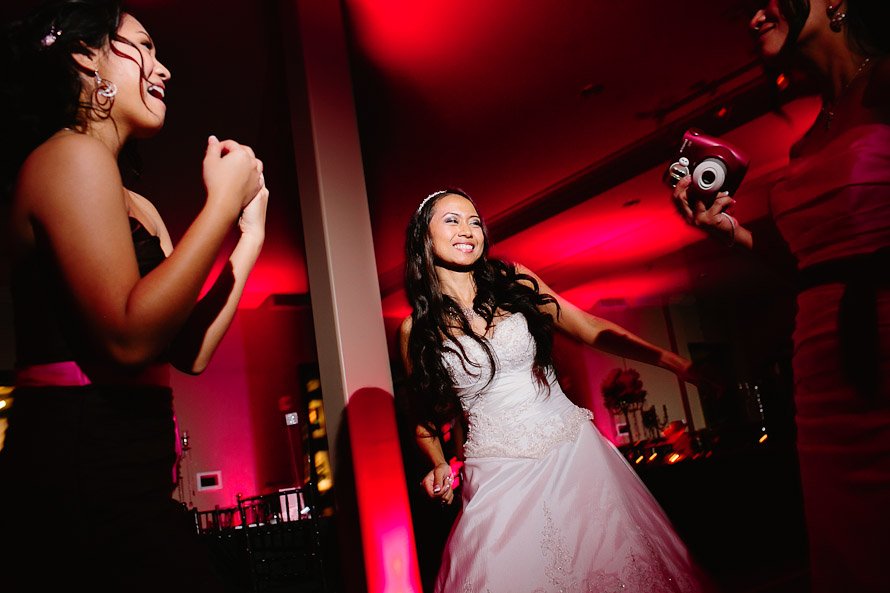 bride dancing in reception hall of Hotel Zaza on 17th floor