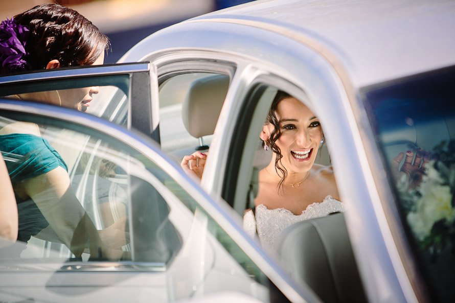 bride excited to do first look
