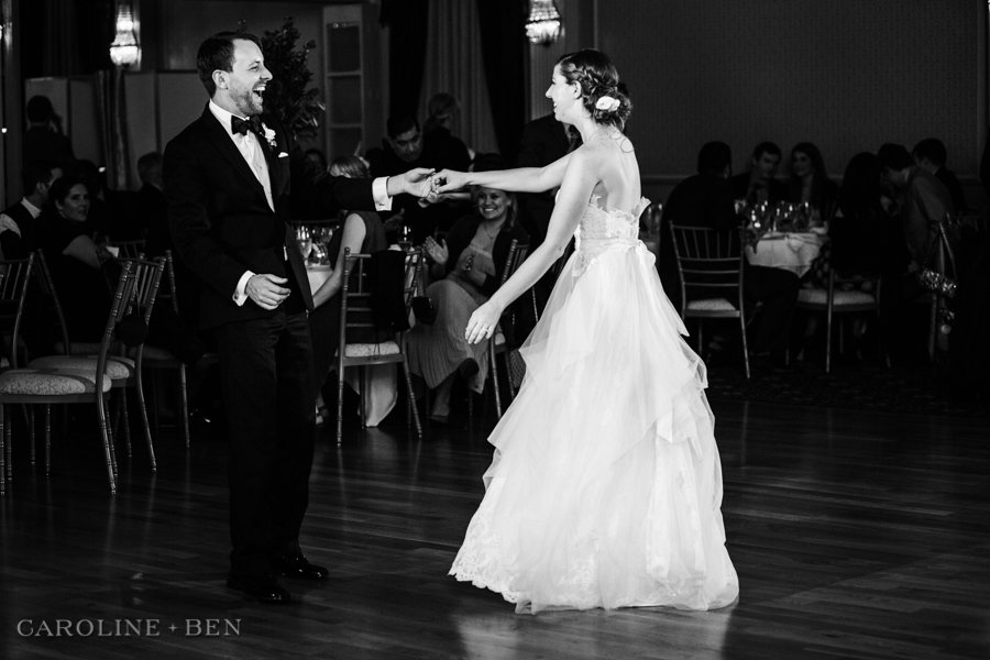 bride and groom first dance.