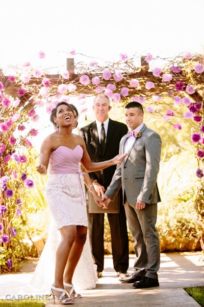 purple wedding ceremony
