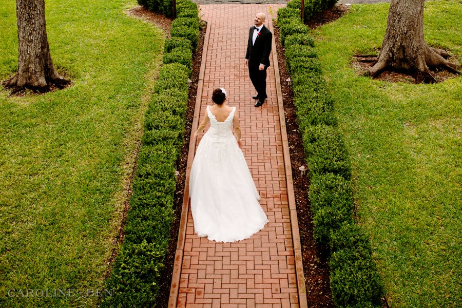 bride and groom first glance at winfield inn